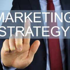 An image depicting a professional digital marketing strategy with charts and graphs