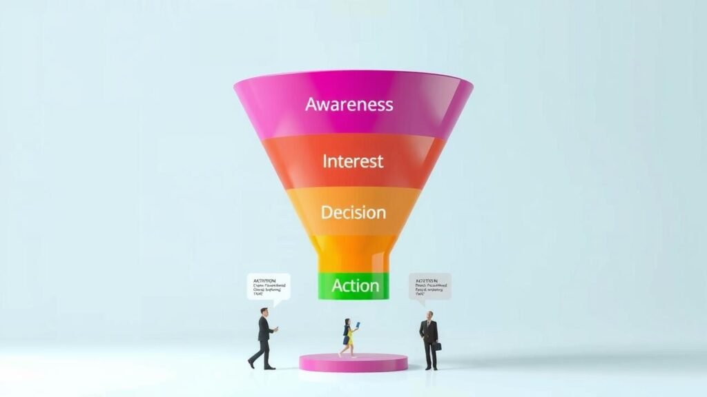 What is the workflow of a sales funnel?